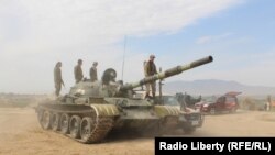 FILE: An Afghan Army tank during a military operation in Kunduz