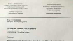 Dokument Komisije za bezbednost Predstavničkog doma Parlamenta FBiH o pokretanju istrage o radu Federalne uprave civilne zaštite tokom proglašenja prirodne katastrofe 16. marta 2020. zbog COVD-19