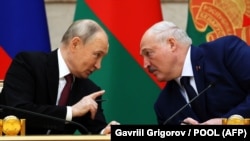 Уладзімір Пуцін і Аляксандар Лукашэнка