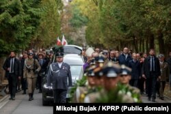 Падчас цырымоніі луналі польскі і беларускі нацыянальныя сьцягі