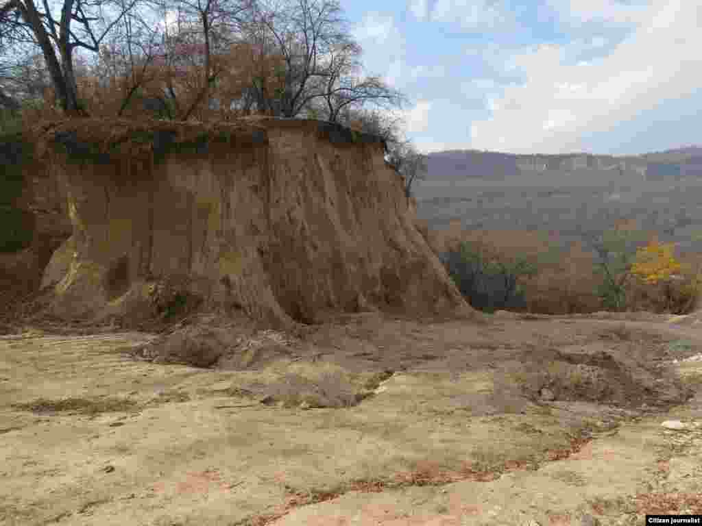 Токойдон топурак алынган жер.                           