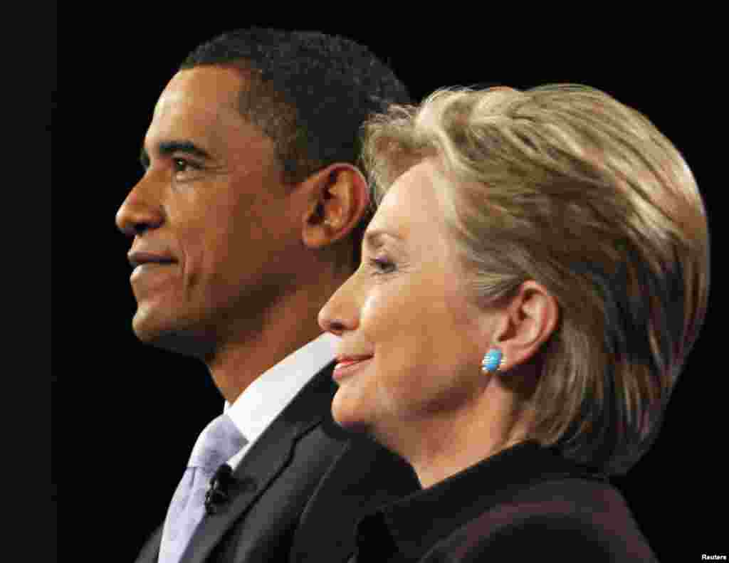 Hillary Clinton accepted the position as President Barack Obama's (left) secretary of state after losing out to him as the Democratic Party's candidate for president in 2008.