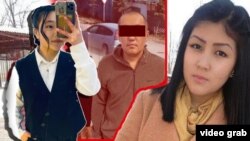 Маркум Айсулуу Мукашева (солдон оңго карай) жана 2014-жылы киши колдуу болгон Камила Дүйшөбаева (оңдо). Ортодо кыздардын өлүмүнө шектүү. (коллаж)
