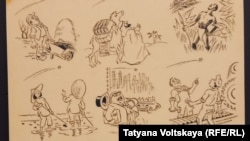 Карикатура Херлуфа Бидструпа: народы мира смотрят на советский спутник