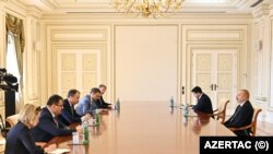 Встреча спецпредставителя ЕС Тойво Клаара с президентом Азербайджана Ильхамом Алиевым, Баку, 15 июля 2022 г.