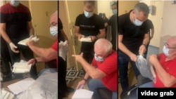 კადრები სოსო გოგაშვილის სახლში მიმდინარე ჩხრეკის ამსახველი ვიდეოდან