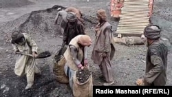 د بلوچستان د سکرو په کانونو کې کارکوونکي مزدوران بوجۍ ډکوي ـ انځور له ارشيفه