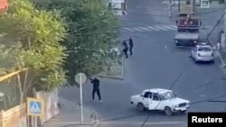 Imagini surprinse de martorii oculari ai atacului din Daghestan.