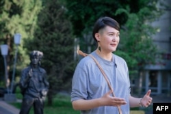 Kazakh activist Asya Tulesova