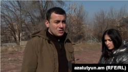 Armenia - Activist and blogger Artur Chakhoyan speaks to journalists in Yerevan, February 1, 2025.