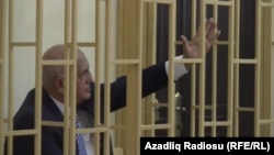 Former Azerbaijani Minister of Health Ali Insanov during his retrial in Baku last month. 