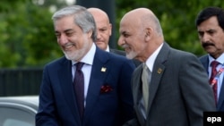 The Afghan government is itself divided along ethno-linguistic lines, with President Ashraf Ghani (right), a Pashtun, and Chief Executive Abdullah Abdullah, a Persian-speaking ethnic Tajik, uneasily sharing power. 