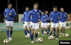 Национальная сборная Узбекистана по футболу. Доха, 24 января 2011 года.