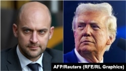 საფრანგეთის საგარეო საქმეთა მინისტრი ჟან-ნოელ ბარო (მარცხნივ) და აშშ-ის არჩეული პრეზიდენტი დონალდ ტრამპი (კოლაჟი)