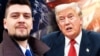 Каляж: Дональд Трамп, Антон Пянькоўскі (зьлева)