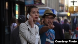 Руслан Акун "Салам, Нью-Йорк" тасмасын тартуу учурунда