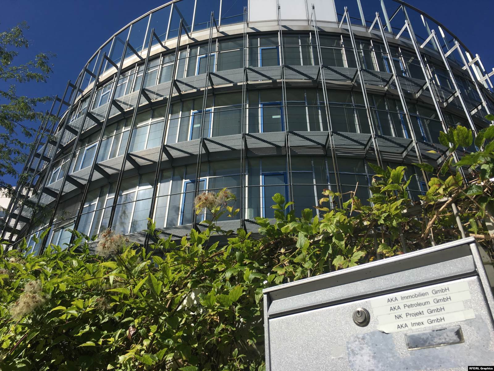 Абдукадыр үй бүлөсүнүн компанияларынын Мюнхендеги ээнсиреп турган башкы штабы. (Фото: RFE/RL) 