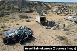 Каспийден чыгарылган таштанды