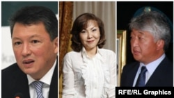 Қазақстандық байлар Тимур Құлыбаев, Динара Құлыбаева және Владимир Ким.