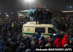 Алматыдагы нааразылыктар. 5-январь, 2022-жыл.