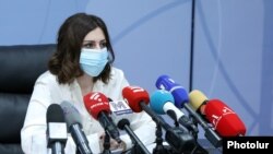 Министр здравоохранения Анаит Аванесян, Ереван, 24 января 2022 г.
