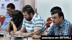 Проводящие забастовку адвокаты, Ереван, 13 сентября 2017 г.