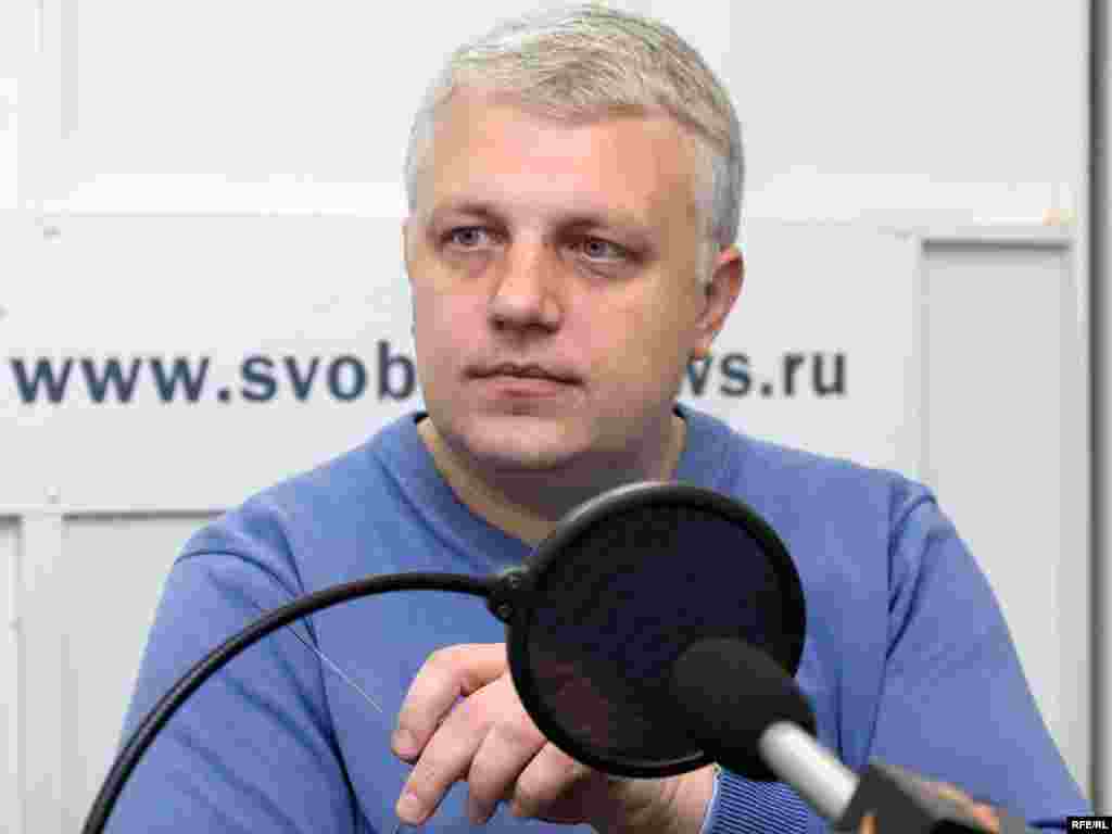 Павел Шеремет&nbsp;в студии "Свободы", 2009