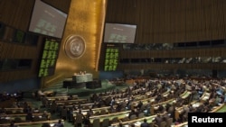 Birleşen Milletler Guramasynyň Baş Assambleýasynda, Nýu-Ýork, 16-njy fewral.