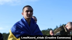 Вызваленыя за расейскага палону ўкраінскія вайскоўцы. 19 красавіка 2025