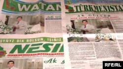 Ziare publicate în Turkmenistan pe 29 iunie, ziua de naștere a președintelui turkmen Gurbangulî Berdîmuhamedov.