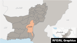 په بلوچستان کې د خضدار ضلعې نقشه