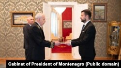 Predsjednik Crne Gore Jakov Milatovic i ruski ambasador Aleksandr Petrovič Lukašik, 9.jun 2025.