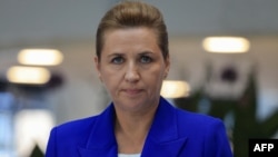 Prim-ministrul Danemarcei, Mette Frederiksen, în timpul summitului UE de la Copenhaga, Danemarca, în marja unei reuniuni informale a șefilor de stat și de guvern din UE. 1 octombrie 2025.
