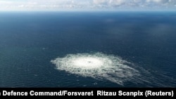 Выбух газу пасьля падрыву. Верасень 2022 году. 