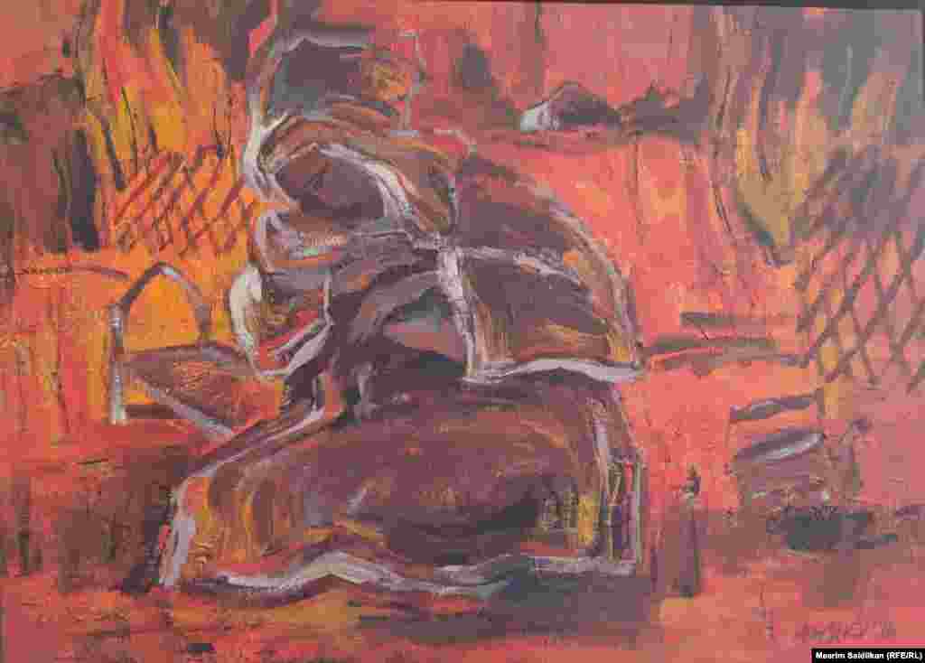 С.Адишевдин "Үркүн 1916" аттуу эмгеги. Таар, акрил