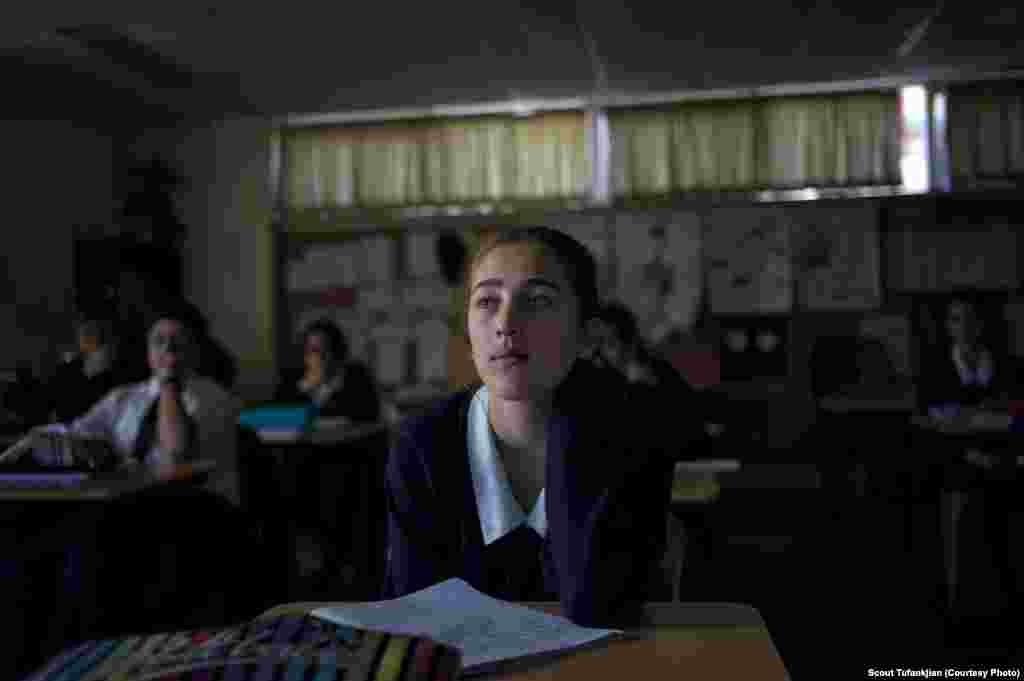 A student at Galstaun College, a bilingual Armenian and English school in a suburb of Sydney, Australia. "Growing up, I was rejected as Australian due to my ethnic looks," one Australian-Armenian told Tufankjian. "But when I went to Armenia, they rejected me...because in their eyes I seemed to be a fake Armenian, I guess."&nbsp;