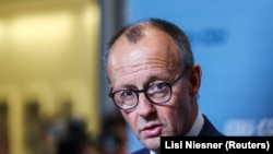 გერმანიის კანცლერობის კანდიდატი ოპოზიციური ბლოკიდან, ფრიდრიხ მერცი, 9 დეკემბერს კიევში ჩავიდა. ფოტო გადაღებულია 2024 წლის 12 ნოემბერს.