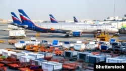 საილუსტრაციო ფოტო. „აეროფლოტის“ თვითმფრინავები მოსკოვის შერემეტიევოს აეროპორტში