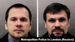 Aleksandar Miškin (lijevo) i Anatolij Čepiga osumnjičeni su za trovanje bivšeg ruskog vojnog obavještajca u Engleskoj i eksploziju u češkom skladištu oružja.