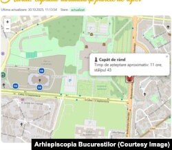 Timpul de așteptare joi dimineață era de 11 ore