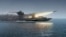 Lun-class ekranoplan during tests on the Caspian Sea in the 1980s.