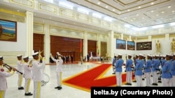 На афіцыйным прыёме ў гонар Аляксандра Лукашэнкі ў М'янме, 28 лістапада 2025