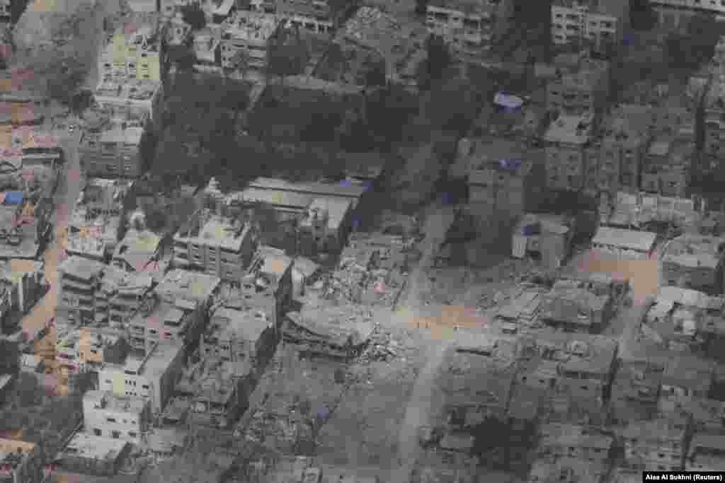 Një zonë e shkretuar në Rripin e Gazës.