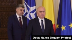 Marcel Ciolacu și Ilie Bolojan (imagine de arhivă).