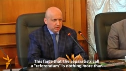 Acting President Blasts East Ukraine Referendums