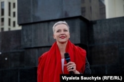 Марыя Калесьнікава ў жніўні 2020 году ў Менску, архіўнае фота