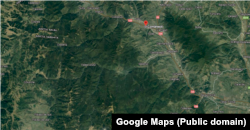 Imagine din satelit cu pădurile retrocedate în dosarul lui Viorel Hrebenciuc