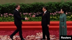 Кина, Пекинг, Претседател на Србија Александар Вучиќ со претседателот на Кина Си Џипинг, мај 2017