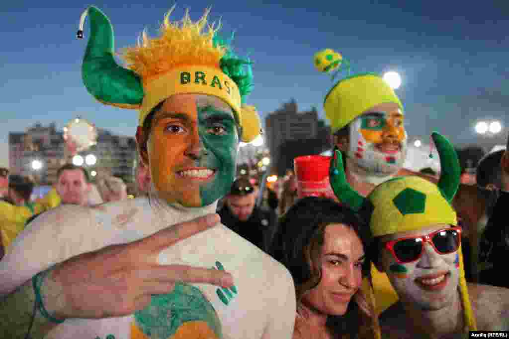 Бразилия җанатарлары такымнарынынң җиңүен котлый