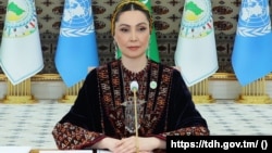 Огулджахан Атабаева, дочь бывшего президента Туркменистана Гурбангулы Бердымухамедова и вице-президент благотворительного фонда, названного в честь отца
